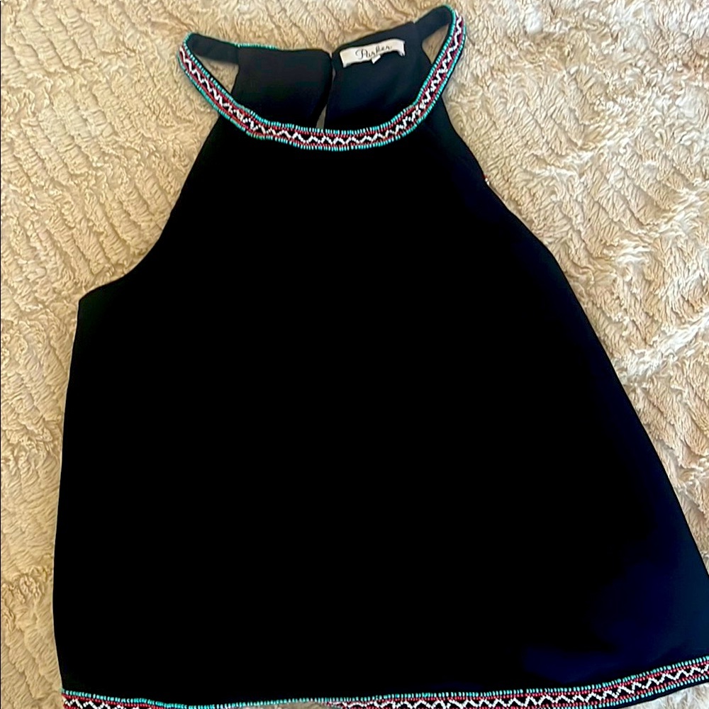 Parker Black sleeveless top